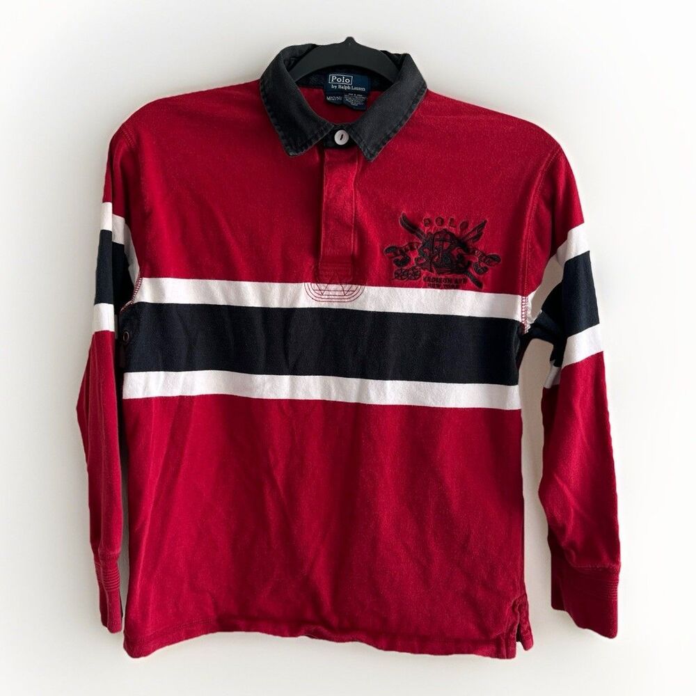 Vintage Polo Ralph Lauren Rugby Long Sleeve Polo Y2K Rugby Size Medium